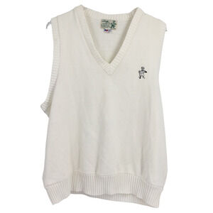 Vintage The T. Barry Knicker Co Argyle Vest Golf Sweater XXL Sleeveless V-Neck